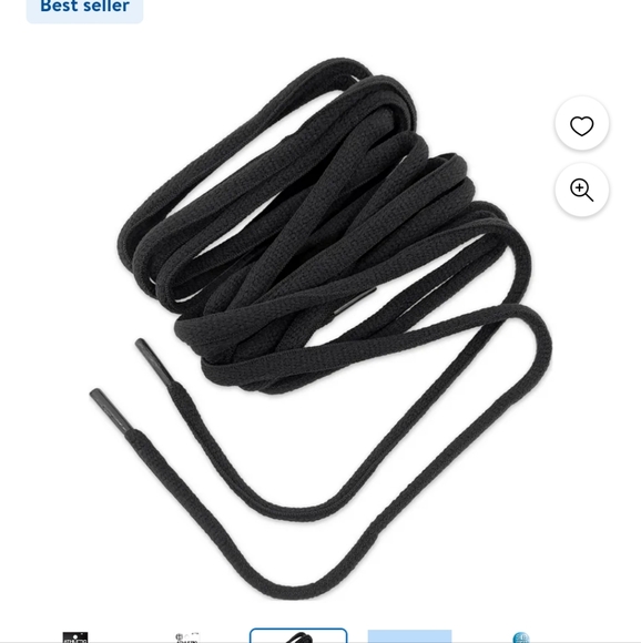 SHOE GEAR Athletic (2) Two Shoelaces Black & White NEW - Picture 9 of 10